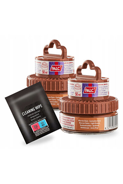 Palc Set de ingrijire a incaltamintei, crema de pantofi 2x50ml maro deschis, ...