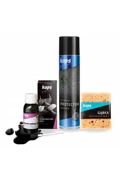 kaps Kit de ingrijire a incaltamintei, Kaps, 3 in 1, Burete de curatare, Impr...