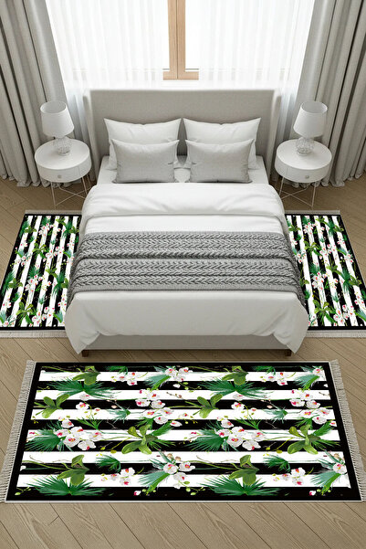 ALANUR Non-Slip, Washable, Digitally Printed 3-Piece Toilet Seat Set |   Rect...