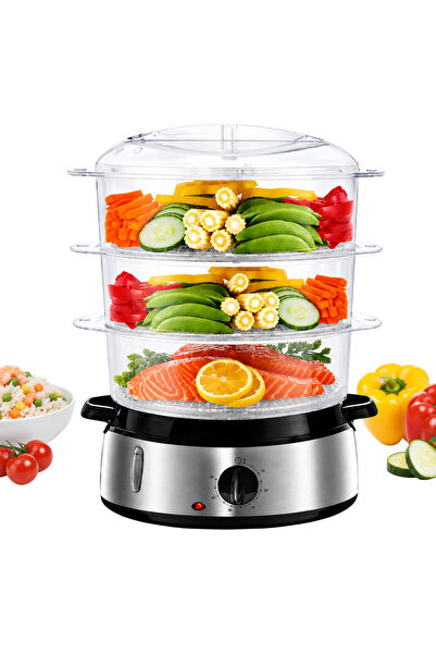 Sofia Concept Fitfoodie Steel Steam Cooker, 800W, 9 Liters, Timer, Automatic ...