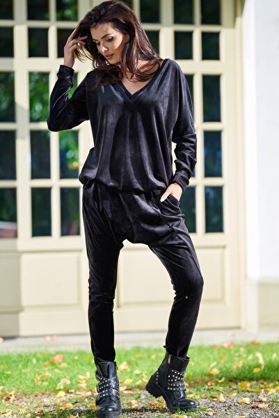 Awama Pantaloni Awama, Poliester, Negru, S/M