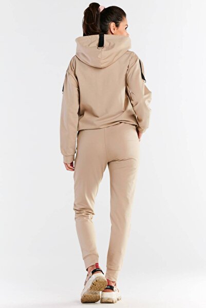 Infinite You Pantaloni, InfiniteYou, Bumbac/Elastan, Bej, L-XL