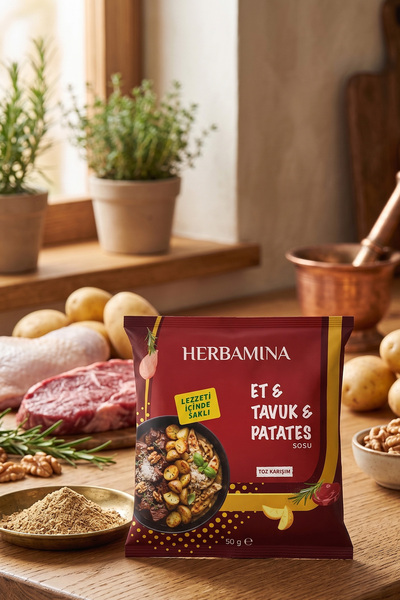 Herbamina 3'lü Et & Tavuk & Patates Sosu 50 gr