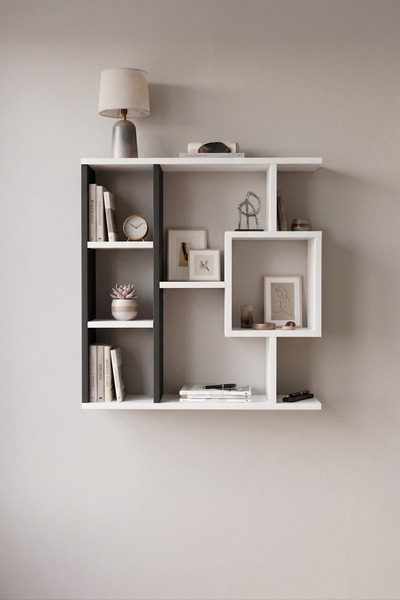 Enda Home Yegane Çift Kullanımlı Duvar Rafı / Mini Kitaplık