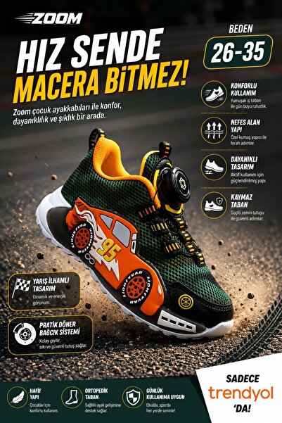 zoom shoes Zoom Car Renkli Çocuk Spor Ayakkabısı