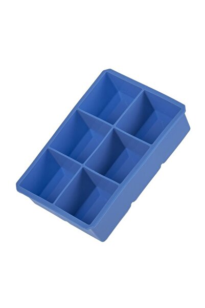 OEM Formă Pentru Cuburi De Gheață, Albastru, 6 cuburi, Siliciu, 16,5x11x4,5cm