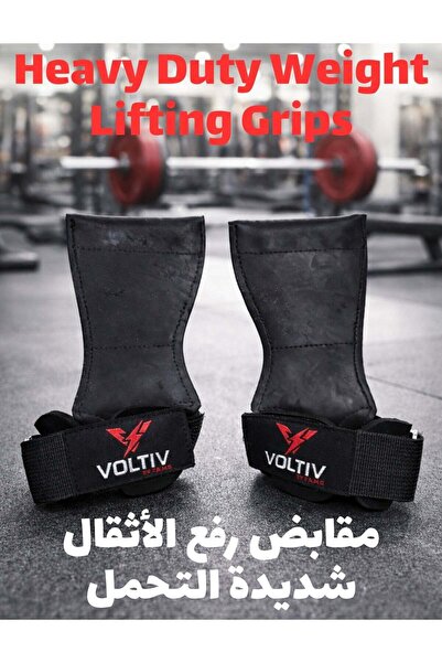 VOLTIV Weight Lifting Grip Straps – Heavy Duty Gym Power Grips for Deadlift, ...