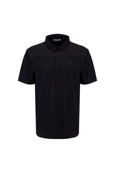 GMG FIRENZE Black Men's Slim Fit Logo Printed T-Shirt Gu26Mss03050