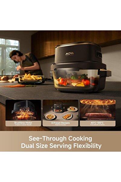 MOVA AF20 Pro 6.5L Portable Air Fryer 8 Presets Cooking Option Fryer