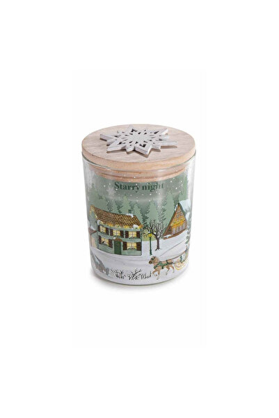 Decorer Lumânare parfumată de Crăciun, parfum Noapte înstelată, Ø 7 cm x 8.5 H