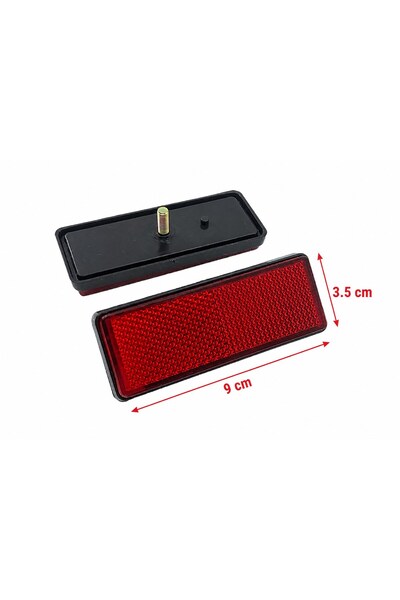 MOTOLİNAS ÇAMURLUK REFLEKTÖR DİKDÖRTGEN KIRMIZI ( ADET ) - MOTOSİKLET EBIKE