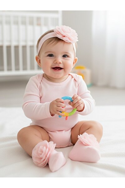 Babyqlo Cute Baby Socks with Matching Headband