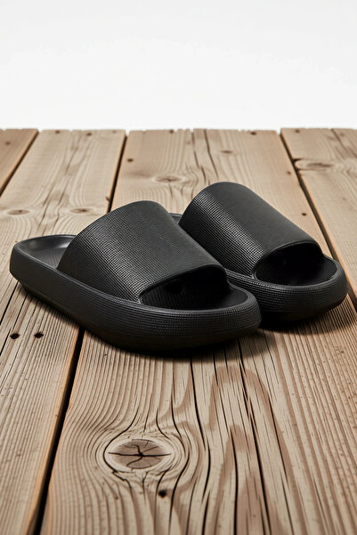 BENERLY Papuci de piscină pentru femei, 100% material EVA, cu toc plat, panto...