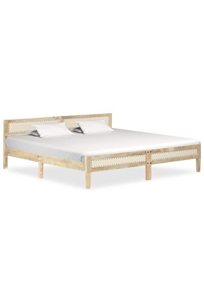 vidaxl Cadru de pat, lemn masiv de mango, 200 cm