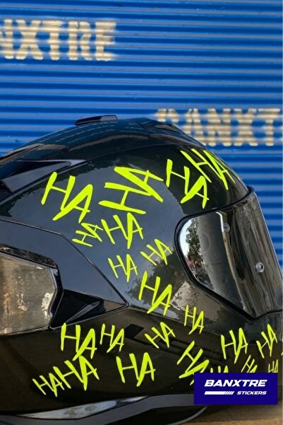 Banxtre Decorative Hahaha Sticker for Motorcycle-Car-Helmet 15Cmx30Cm (1 Pc)
