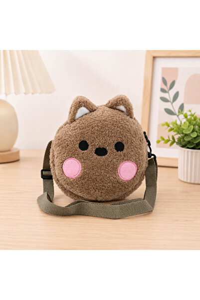 Midi Cute Brown Color Bear Shape Mini Bag
