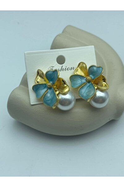 BİJU YILMAZ Pearl detailed blue earrings - 26vipk21