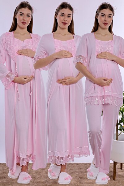 ByLohusa Adjustable Waist Elastic Maternity Set with Breastfeeding Feature Ef...