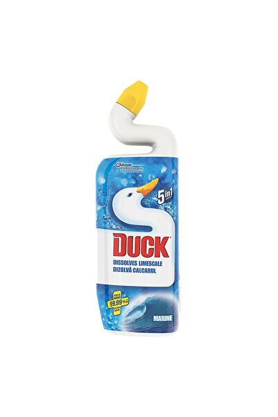 DUCK Set 3 x Dezinfectant Toaleta Gel 5 in 1 Marine, 750 ml