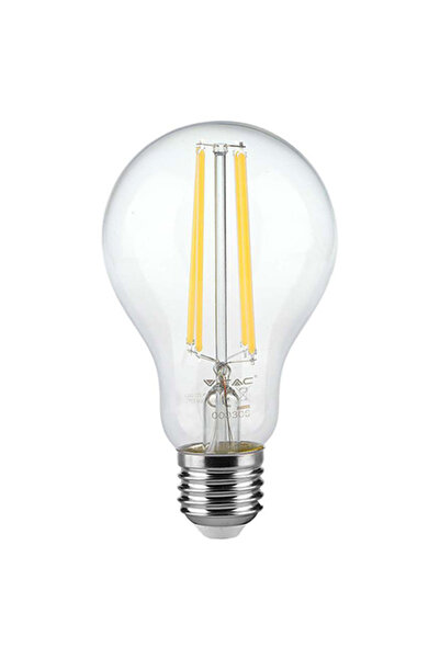 V-TAC Bec LED cu filament E27 A60 12W 3000K Alb Cald 1521lm