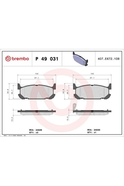 Brembo Placute frana Mazda Mx-5 2 (Nb) 01.98-10.05, Spate,