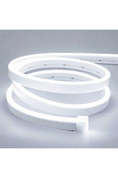 SAKİN ENERJİ Neon Şerit Led 12V Volt Esnek Silikonlu Aydınlatma + Fiş Dahil T...