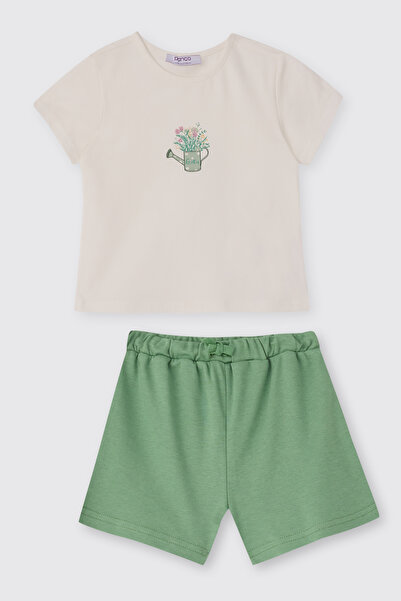 Panço Baby Girl 2-Piece Green Set
