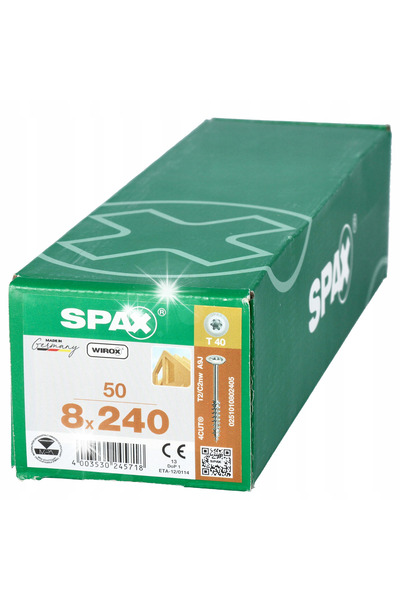 ABC SPAX Șurub plat 50 buc. 8*240mm TX WIROX SPAX