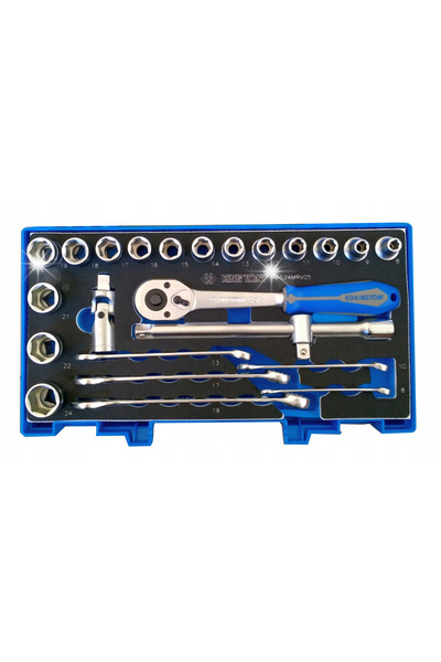 King Tony Set de piulițe 1/2 24 bucăți. 8-24mm Valiză 4524Mrv05