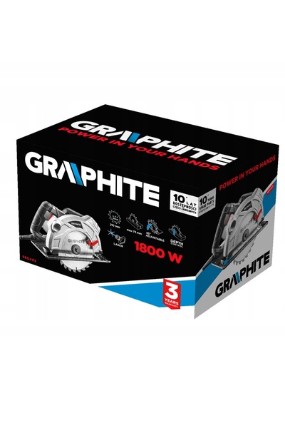 graphite Mașină de tăiat cu laser de 1800W, conectată la rețea, cu disc de 21...