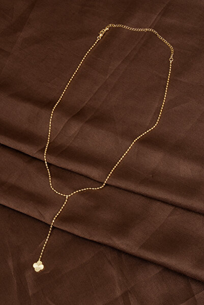 Süspüs Accessories Iconic Clover Ball Chain Gold Y Necklace