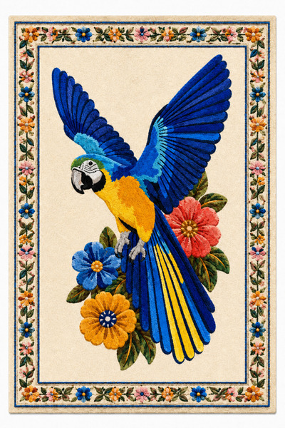 Rugs Modern Halı Sdt Traditional Patterned Bird Motif Modern Woven Base Decor...