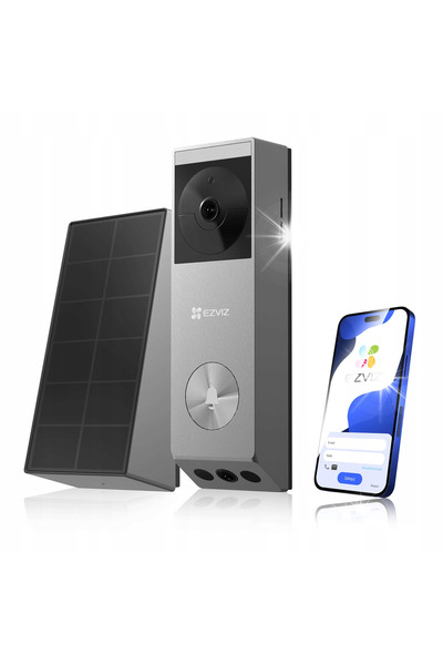 EZVIZ EP3x Pro Videofon 2K cu Cameră Dublă și Alimentare Solară