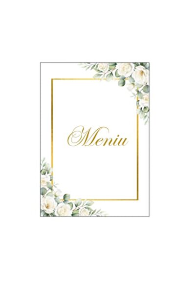 OEM Set de meniuri tip carte pentru nuntă/botez, Modelul 3 - 10 bucăți