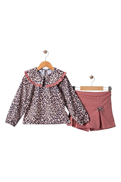 GENERAL Girls' leopard print skirt and blouse set for ages 6 to 9 years - Mad...