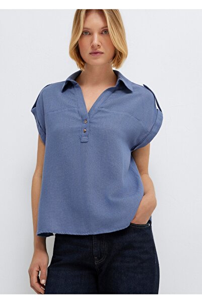 Mavi Textured Regular Fit Women's Blouse.