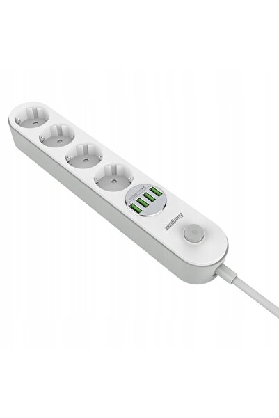 Energizer Prelungitor cu întrerupător 4x SCHUKO 4x USB-A 2500W 10A KAB
