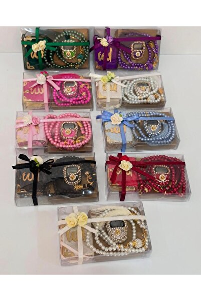 Lufiana Mini Quran Stone Zikirmatik and Prayer Beads Set in a Special Gift Box