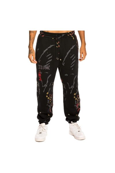Grimey Pantaloni de trening bărbați cu imprimeu integral Jazz Tthing, mărimea S