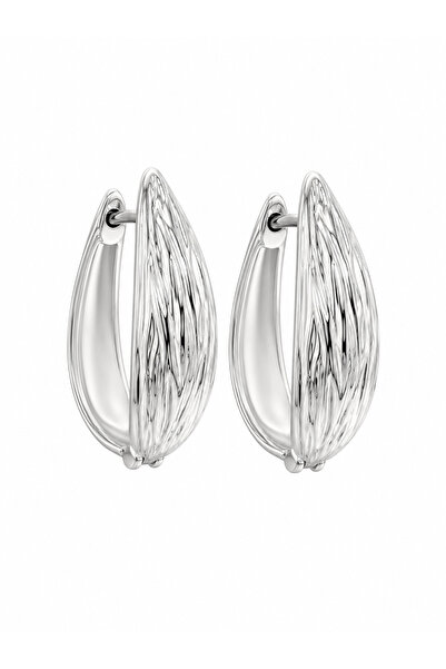 AUBRA Xuping Women's Steel Hoop Earrings Tarnish Resistant Silver Color Anti-...