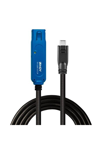 LİNDY Active USB 3.2 Gen 1 C/A extension cable, 5m, gold-plated contacts, black