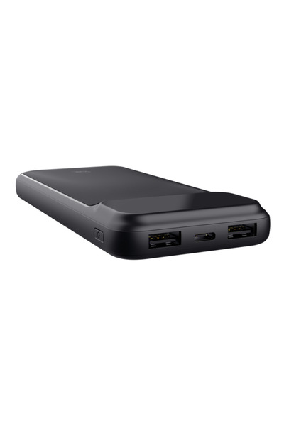 Trust Avala Power Bank 10000mAh, 3 porturi, reîncărcare în 6 ore, negru