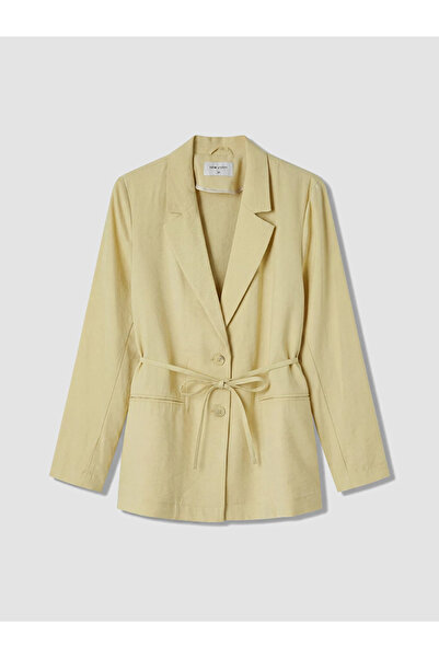 LC Waikiki Sarı Kuşaklı Kadın Blazer Ceket