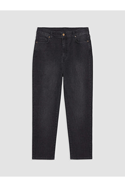 LC Waikiki Gray Plus Size Slim Mom Women's Jean Pants