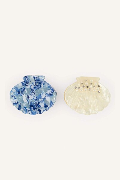 DeFacto Women's 2-Piece Seashell Hair Clip I0012Axns