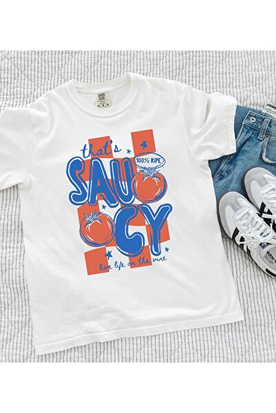 Grafftee Clothing Thats Saucy Printed Unisex Oversize T-Shirt