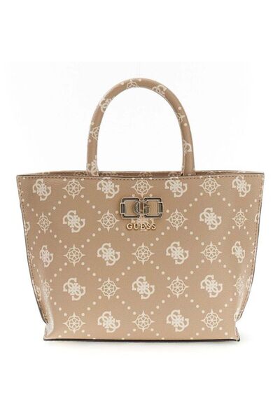 Guess EMELIE LOGO AÇIK KAHVE KADIN MINI TOTE ÇANTA