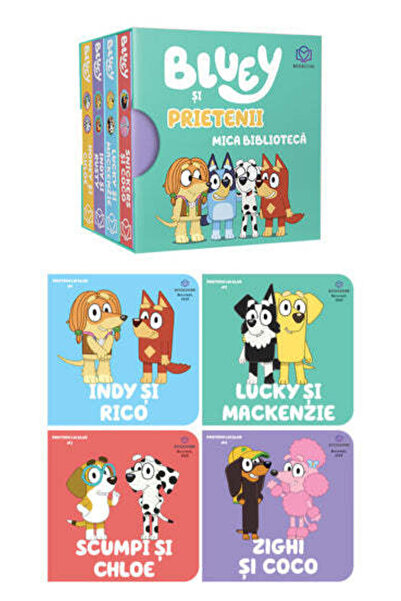 Bookzone Bluey și Prietenii - Mică Bibliotecă