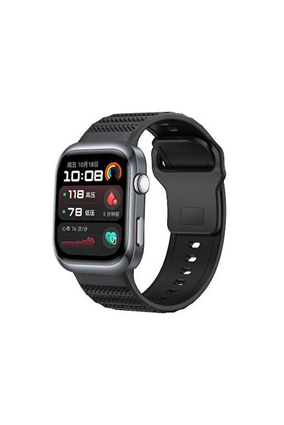 OEM Λουράκι σιλικόνης με σχέδιο 3 τελείων για Huawei Watch D2, Μαύρο