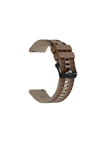 OEM Λουράκι Νάιλον Υβριδικής Σιλικόνης Xiaomi Mi Watch Ανοιχτό και Σκούρο Καφέ
